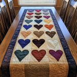 Whispering Hearts Quilted Table Runner