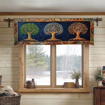 Whispering Leaves Quilted Valance