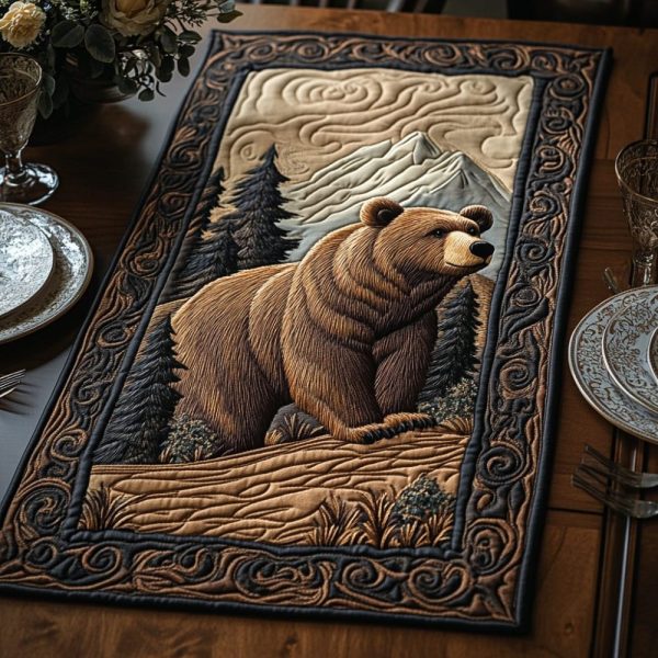 Bear Quilted Table Runner