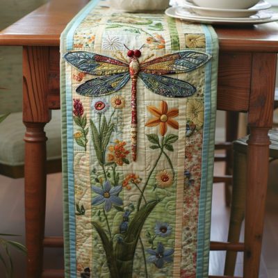 Wildflower Flight Quilted Table Runner