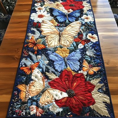 Wings Of Elegance Quilted Table Runner