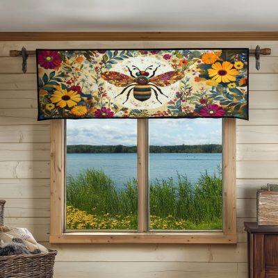 Wings Of Gold Quilted Valance