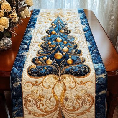 Winter Pines Quilted Table Runner