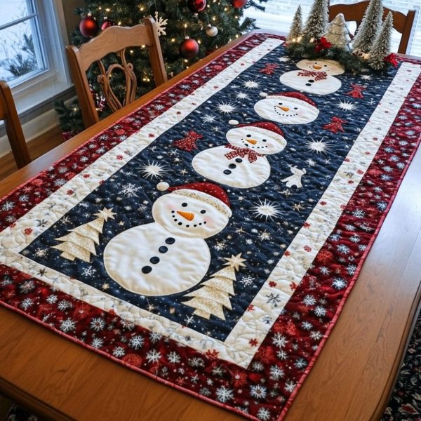 Winter Whimsy Wonder Quilted Table Runner