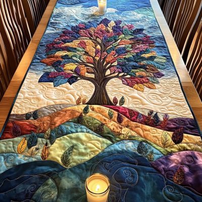 Woodland Charm Quilted Table Runner