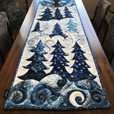 Yuletide Tree Magic Quilted Table Runner