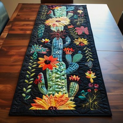 Cactus Haven Quilted Table Runner