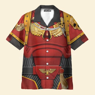Warhammer Blood Angels Captain Costume Cosplay Hawaiian Shirt Whhs110