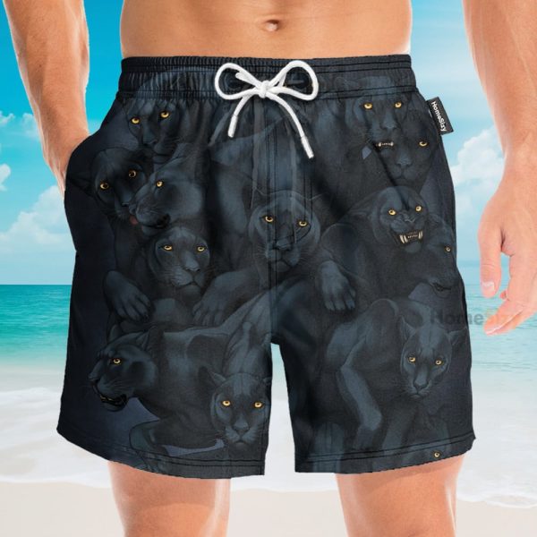 Black Panther So Cool Men'S Button'S Up Shirts Hawaiian Shirt & Beach Shorts