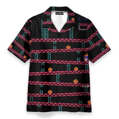 Donkey Kong Gameplay Hawaiian Shirt & Beach Shorts