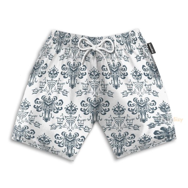 White Haunted Mansion Movie Hawaiian Shirt & Beach Shorts