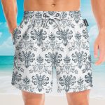 White Haunted Mansion Movie Hawaiian Shirt & Beach Shorts