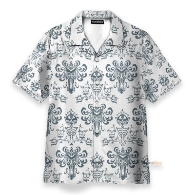 White Haunted Mansion Movie Hawaiian Shirt & Beach Shorts