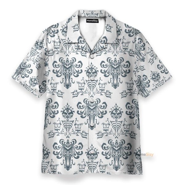 White Haunted Mansion Movie Hawaiian Shirt & Beach Shorts