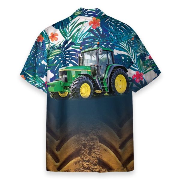 Tractor Men'S Button'S Up Shirts Hawaiian Shirt