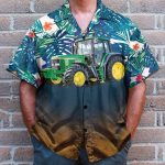 Tractor Men'S Button'S Up Shirts Hawaiian Shirt