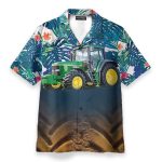 Tractor Men'S Button'S Up Shirts Hawaiian Shirt