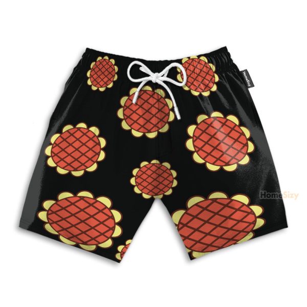 Luffy Dressrosa Sunflower Cosplay Costume Hawaiian Shirt & Beach Shorts