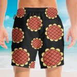 Luffy Dressrosa Sunflower Cosplay Costume Hawaiian Shirt & Beach Shorts