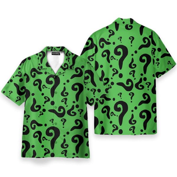Batman The Riddler Movie Cosplay Costume Hawaiian Shirt & Beach Shorts