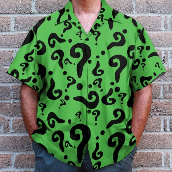 Batman The Riddler Movie Cosplay Costume Hawaiian Shirt & Beach Shorts