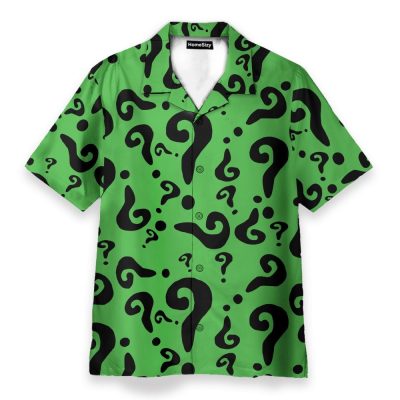 Batman The Riddler Movie Cosplay Costume Hawaiian Shirt & Beach Shorts