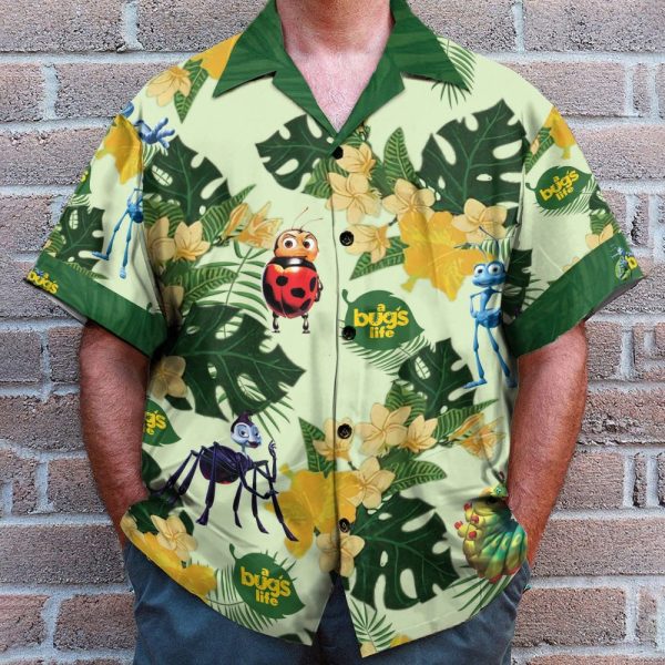 A Bug Life Funny Button'S Up Shirts Hawaiian Shirt & Beach Shorts