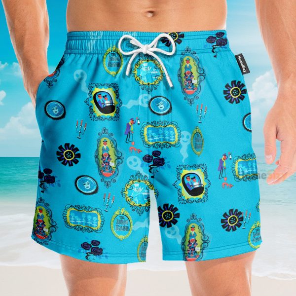 The Haunted Mansion Blue Hawaiian Shirt & Beach Shorts Klz106184