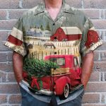 Red Truck Christmas Apple Valley Orchards Hawaiian Shirt