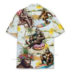 Bigfoot Relaxing Funny Surfing Sasquatch Tropical Hawaiian Shirt
