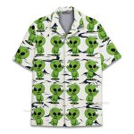 Cute Cartoon Alien Funny Hawaiian Shirt