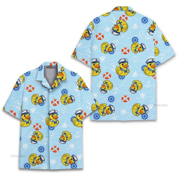 Sailor Rubber Duck Cute Captain Hawaiian Shirt