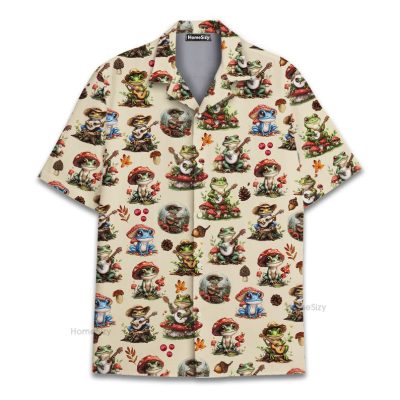 Cottagecore Frog Mushroom Vintage Forest Hawaiian Shirt