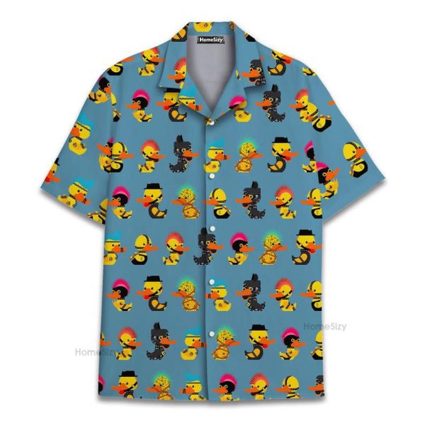 Funny Rubber Duck Cool Summer Hawaiian Shirt