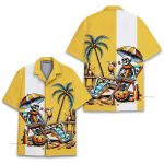 Funny Skeleton Beach Spooky Halloween Hawaiian Shirt