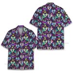 Neon Alien Hawaiian Shirt Trippy Sci-Fi Cool Festival Hawaiian Shirt