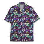 Neon Alien Hawaiian Shirt Trippy Sci-Fi Cool Festival Hawaiian Shirt