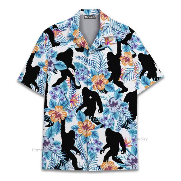Bigfoot Sasquatch Tropical Funny Summer Hawaiian Shirt