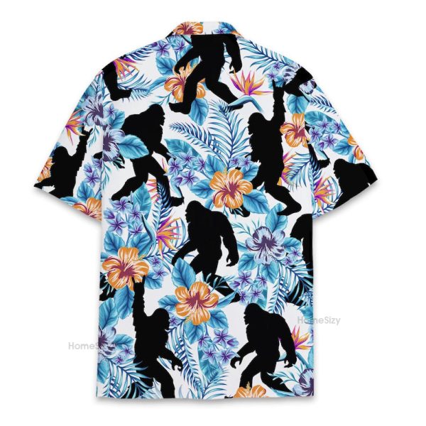 Bigfoot Sasquatch Tropical Funny Summer Hawaiian Shirt