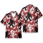 Tactical Bigfoot With Guns Floral Hawaiian Shirt