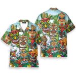 Tiki Mask Colorful Hawaiian Shirt