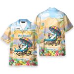 Funny Shark Relaxing Summer Beach Tropical Hawaiian Shirt