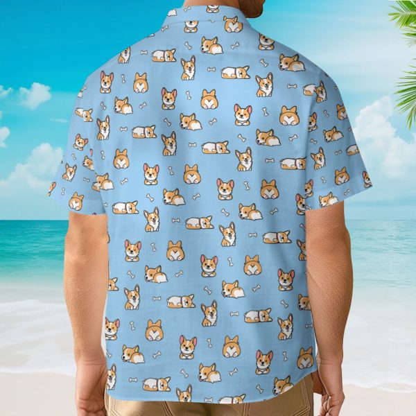 Funny Corgi Cute Pattern Seamless Hawaiian Shirt