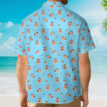 Cute Capybara Funny Blue Animal Hawaiian Shirt