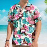 Funny Bigfoot Flamingo Relaxing Sasquatch Tropical Hawaiian Shirt