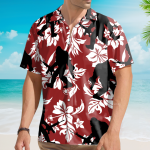 Tactical Bigfoot With Guns Floral Hawaiian Shirt