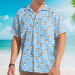 Funny Corgi Cute Pattern Seamless Hawaiian Shirt