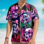 Psychedelic Skull Trippy Smoke & Weed Hawaiian Shirt