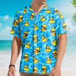 Cool Rubber Duck Blue Water Hawaiian Shirt