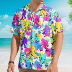 Neon Bigfoot Retro 80S Sasquatch Hawaiian Shirt